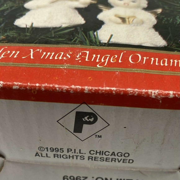 Vtg Lincolnshire Collection Jade Porcelain Christmas Angel Ornament - Picture 7 of 8